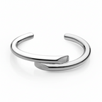Vergoldeter Armreif mit modernem Liniendesign – minimalistisches Damenarmband