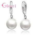 Perlen-Creolen aus 925er Sterlingsilber mit weißer Perle – elegante Damenohrringe