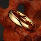 ZORCVENS Tungsten Wedding Ring in Gold Color, 4mm / 6mm
