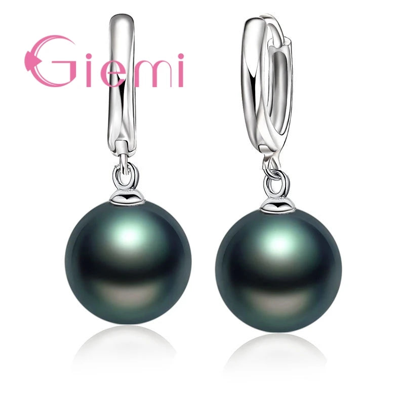 Perlen-Creolen aus 925er Sterlingsilber mit weißer Perle – elegante Damenohrringe
