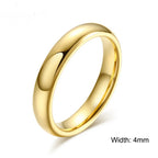 ZORCVENS Tungsten Wedding Ring in Gold Color, 4mm / 6mm