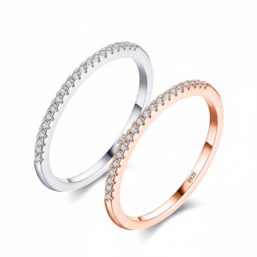 Damenring aus 925er Sterlingsilber mit Zirkonia