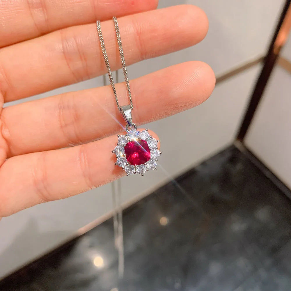 Royal Gem Set – Halskette, Ohrringe & Ring mit Edelstein-Optik