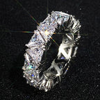 Zirkonring aus 925er Sterlingsilber eleganter Verlobungsring für Damen