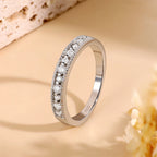 Moissanit Eternity Ring aus 925er Sterlingsilber