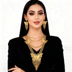 Zaria Luxe Set – Vergoldete Halskette & Ohrringe