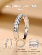 Moissanit Eternity Ring aus 925er Sterlingsilber