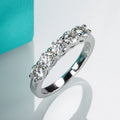 Moissanit-Eternity-Ring aus 925er Sterlingsilber, 18K   vergoldet