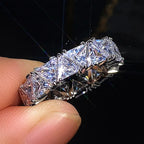 Zirkonring aus 925er Sterlingsilber eleganter Verlobungsring für Damen