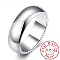 Smooth women's ring made of 925 sterling silver, round design