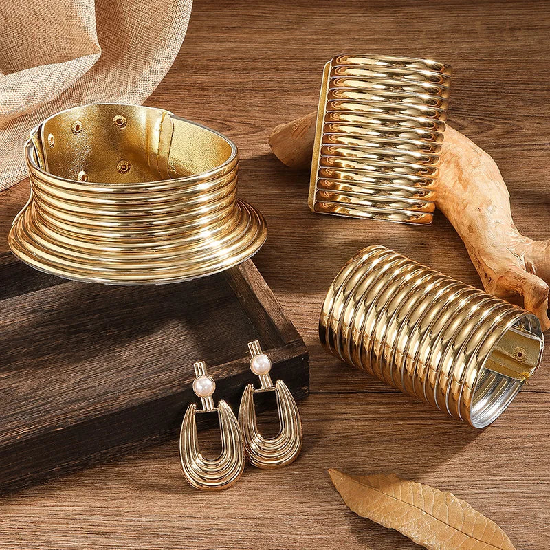 Savanna Luxe Set - Vintage Schmuckset mit Halskette, Armband & Ohrringen