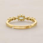 Vergoldeter Ring aus 925er Sterlingsilber mit funkelndem Zirkon – eleganter Damenring (18K Vergoldung)