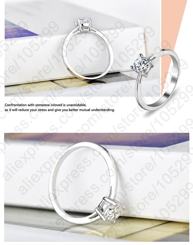 Damenring aus 925er Sterlingsilber mit klarem Zirkonia