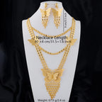 Zaria Luxe Set – Vergoldete Halskette & Ohrringe