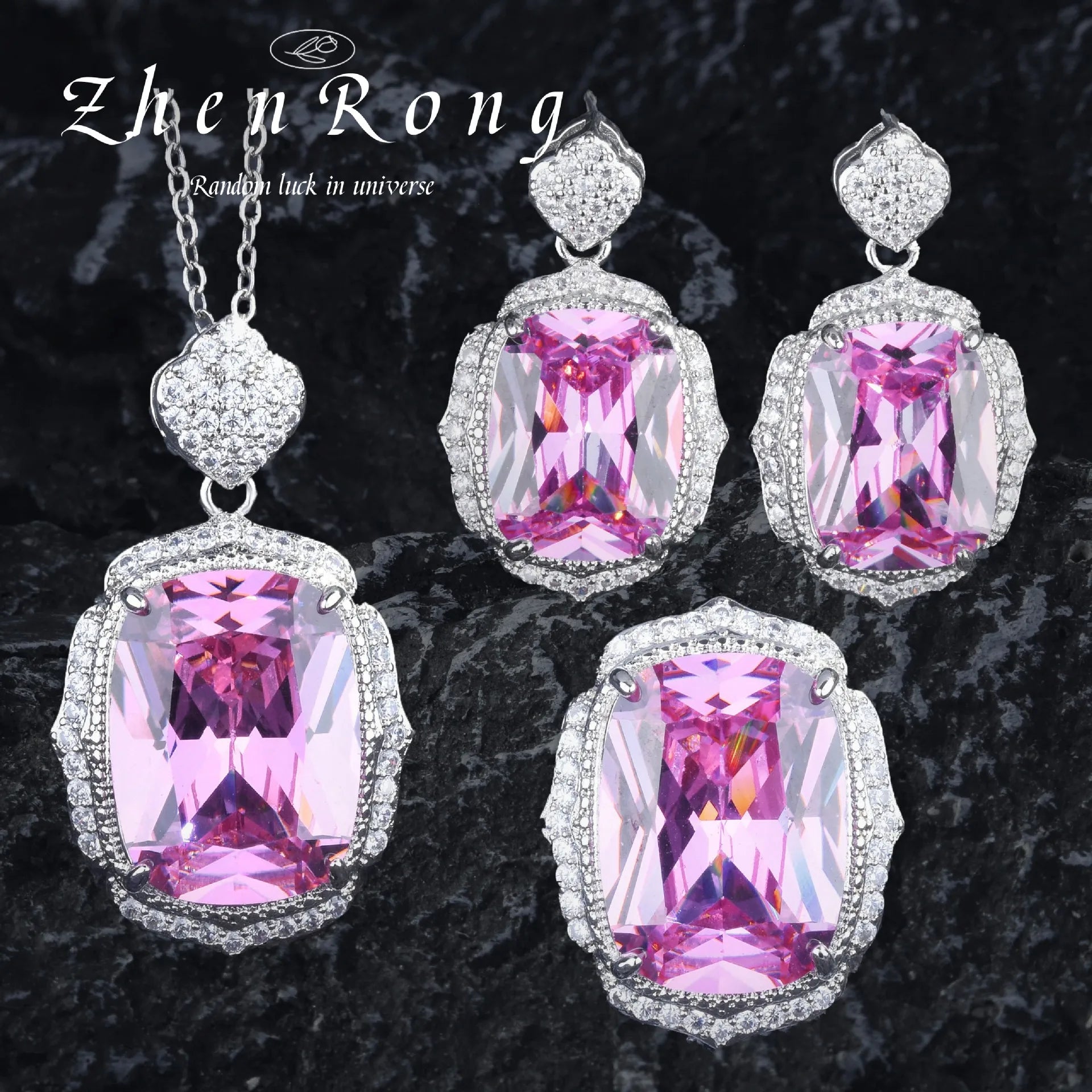 Rosé Élégance Set – Schmuckset aus 925er Sterlingsilber