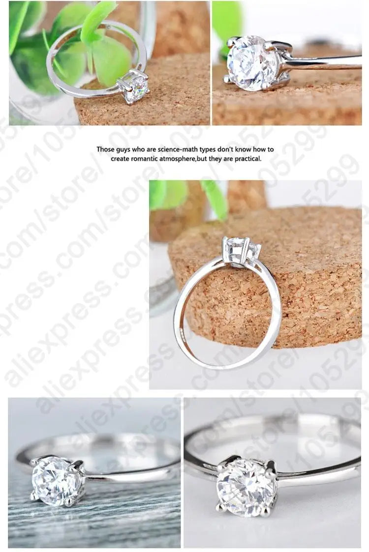 Damenring aus 925er Sterlingsilber mit klarem Zirkonia