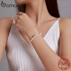 Damenarmband aus 925er Sterlingsilber, Schlangenketten-Design