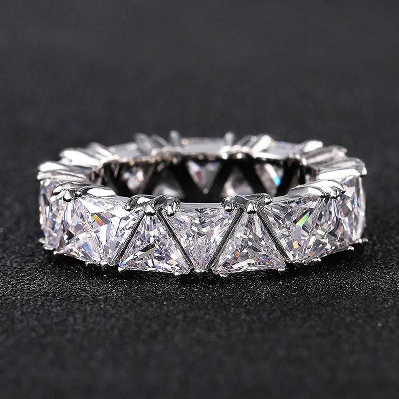 Zirkonring aus 925er Sterlingsilber eleganter Verlobungsring für Damen