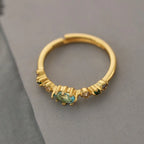 Vergoldeter Ring aus 925er Sterlingsilber mit funkelndem Zirkon – eleganter Damenring (18K Vergoldung)