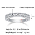 Moissanit Eternity Ring aus 925er Sterlingsilber