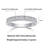 Moissanit Eternity Ring aus 925er Sterlingsilber