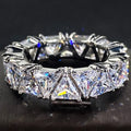 Zircon Ring made of 925 Sterling Silver Elegant Engagement Ring for Women