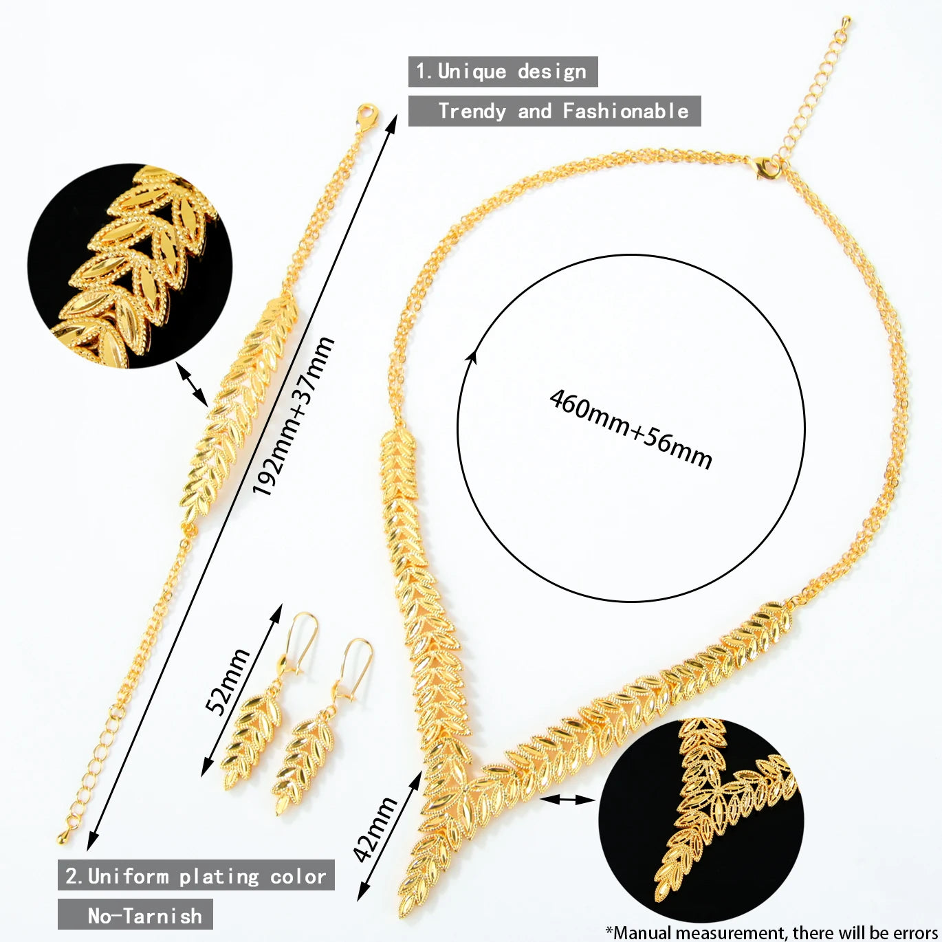 Anatolia Luxe Set – Vintage Schmuckset mit Halskette, Armband & Ohrringen