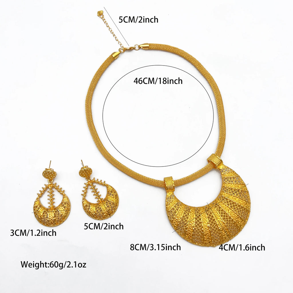 Maharani Royale Set - Halskette & Ohrringe in königlicher Eleganz