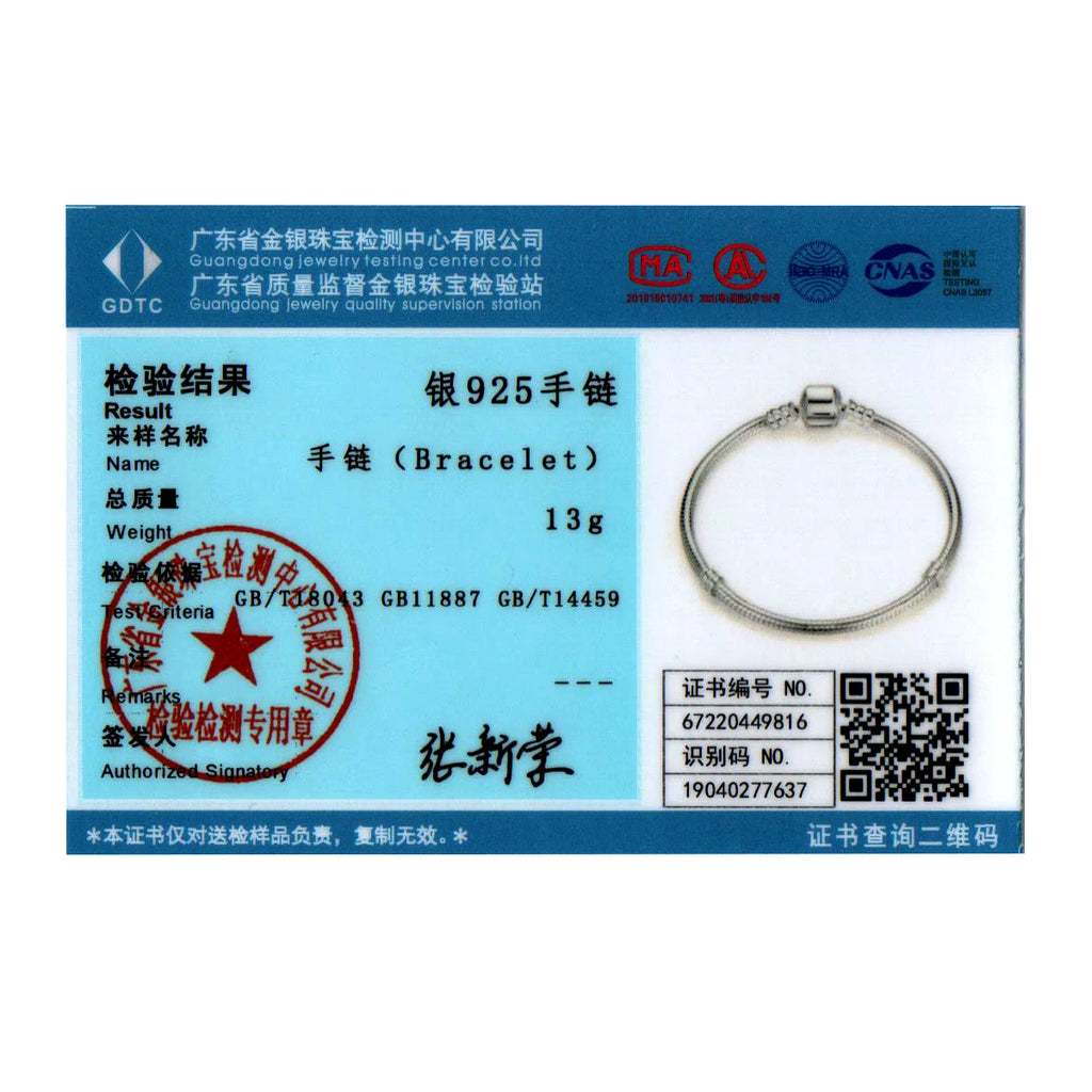 Damenarmband aus 925er Sterlingsilber, Schlangenketten-Design