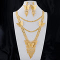 Zaria Luxe Set – Vergoldete Halskette & Ohrringe