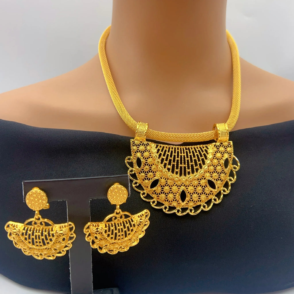 Maharani Royale Set - Halskette & Ohrringe in königlicher Eleganz