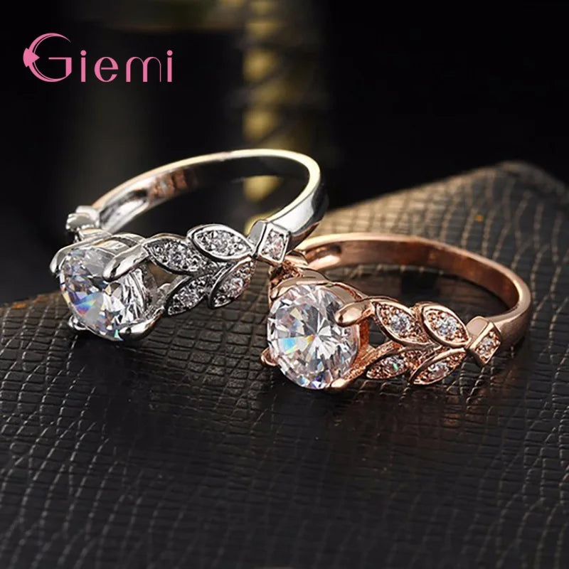 Damenring aus 925er Sterlingsilber mit Zirkonia