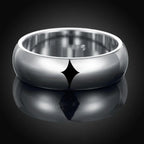 Glatter Damenring aus 925er Sterlingsilber, rundes Design