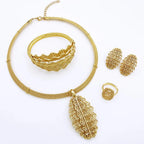 Milano Schmuckset - Vergoldete Halskette, Ring & Armband