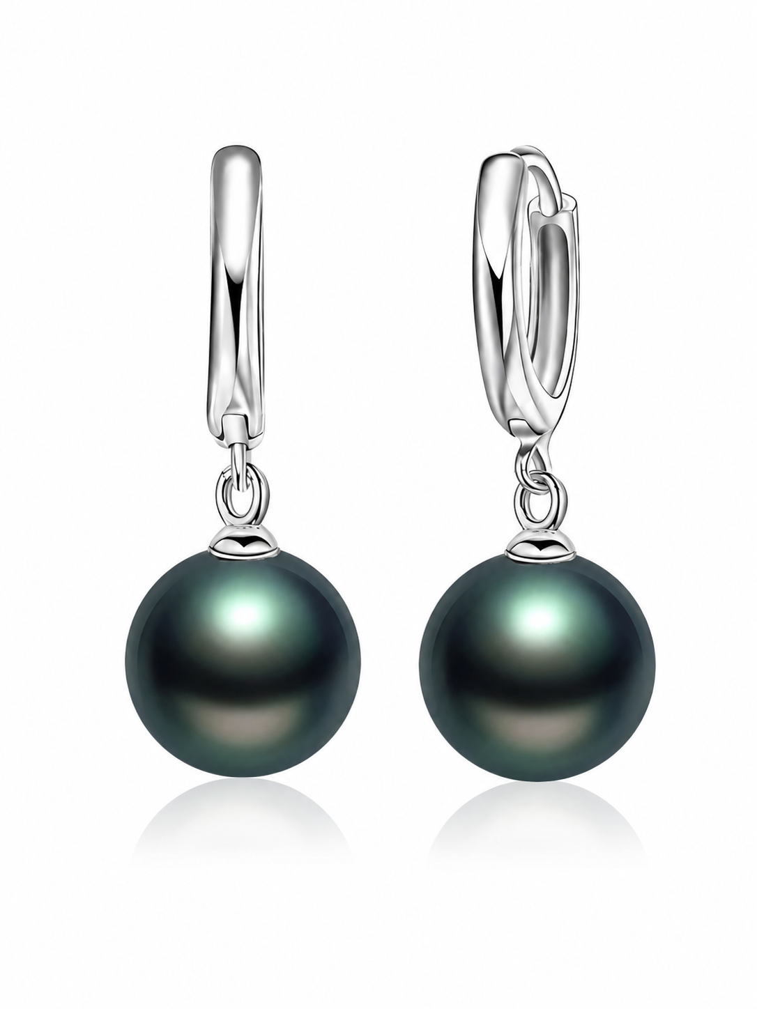 Perlen-Creolen aus 925er Sterlingsilber mit weißer Perle – elegante Damenohrringe