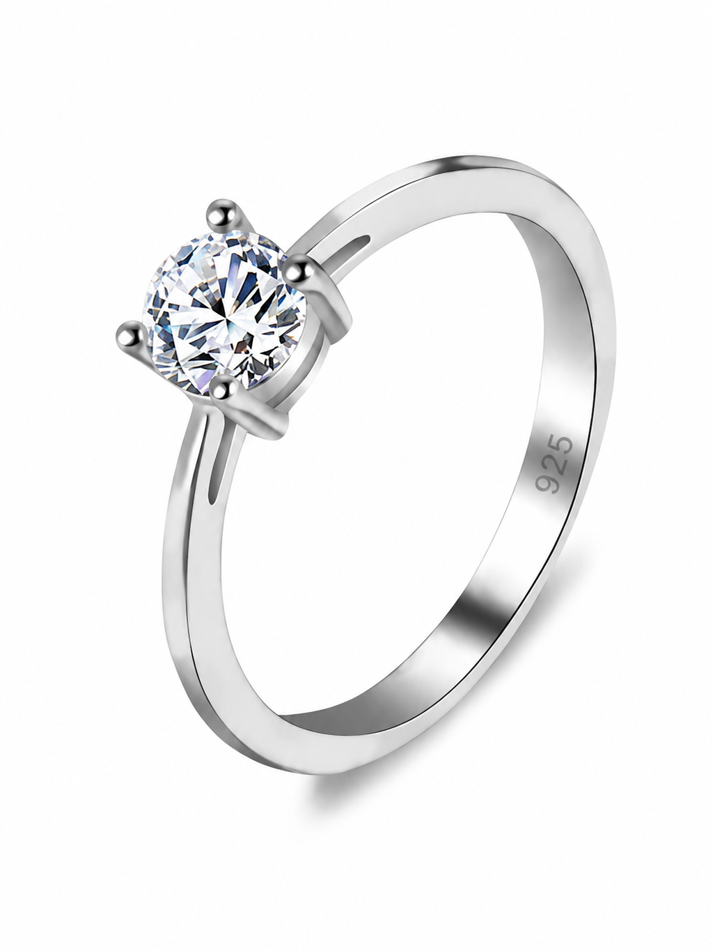 Damenring aus 925er Sterlingsilber mit klarem Zirkonia