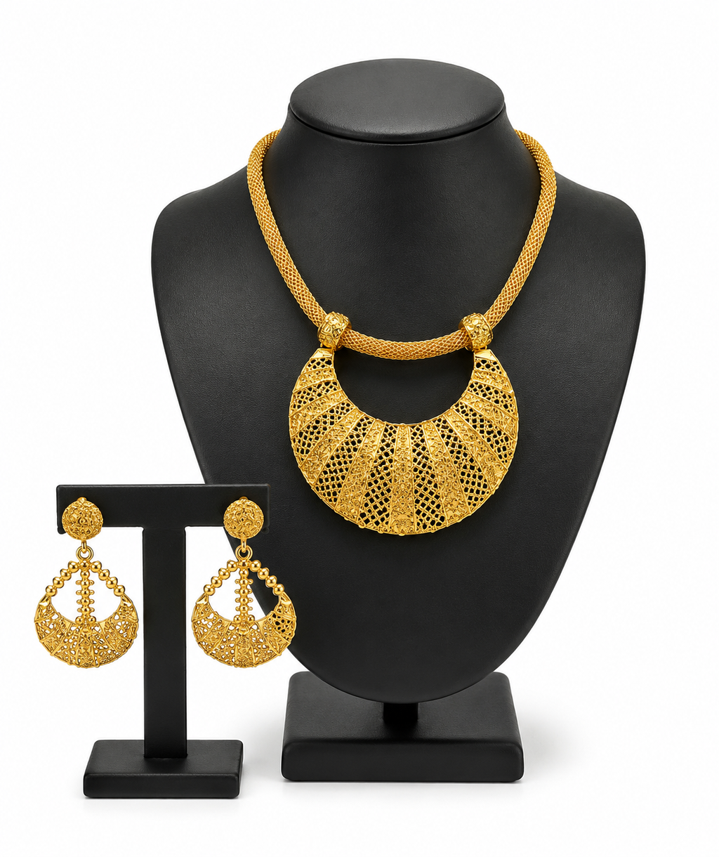 Maharani Royale Set - Halskette & Ohrringe in königlicher Eleganz