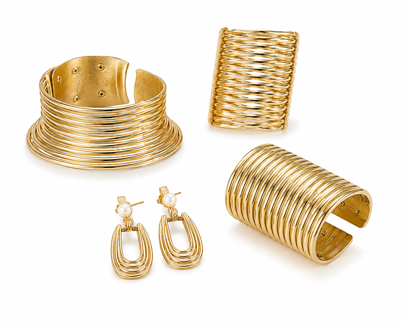 Savanna Luxe Set - Vintage Schmuckset mit Halskette, Armband & Ohrringen