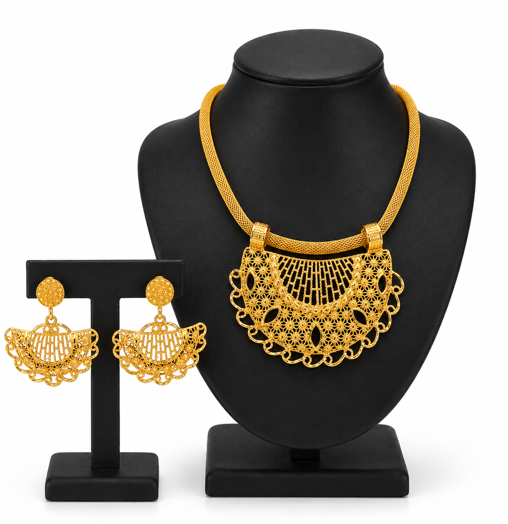 Maharani Royale Set - Halskette & Ohrringe in königlicher Eleganz