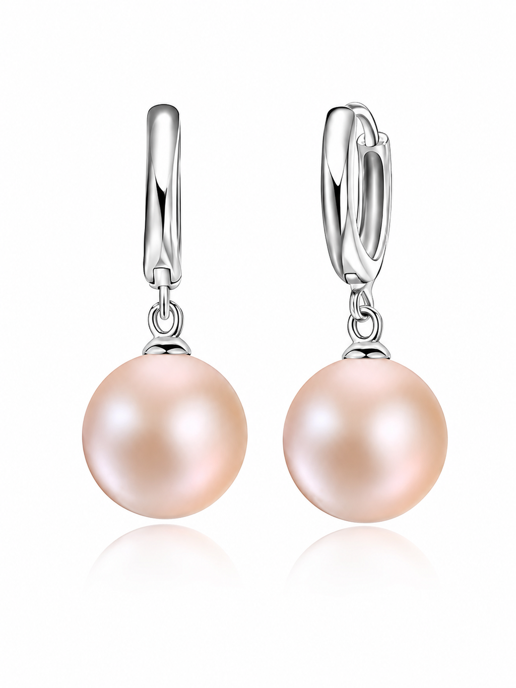 Perlen-Creolen aus 925er Sterlingsilber mit weißer Perle – elegante Damenohrringe
