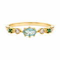Vergoldeter Ring aus 925er Sterlingsilber mit funkelndem Zirkon – eleganter Damenring (18K Vergoldung)