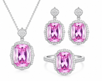 Rosé Élégance Set – Schmuckset aus 925er Sterlingsilber